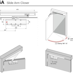 63SA Slide Arm Closer